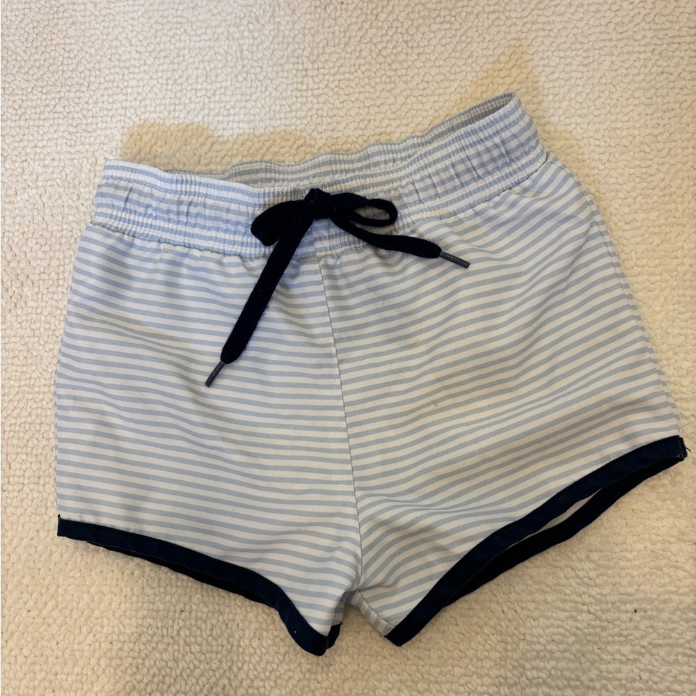 Minnow - Boys blue stripe swim shorts - size 3/4